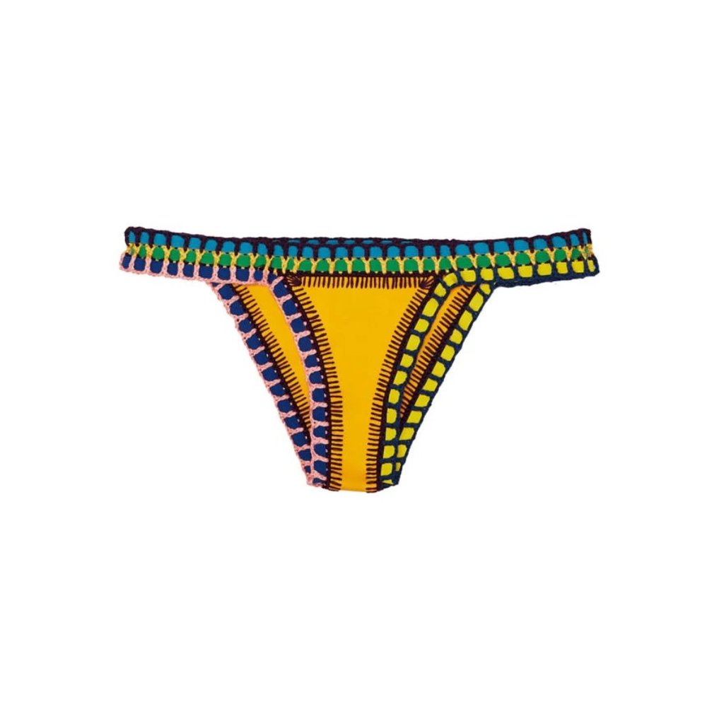 Kiini Ro Crochet Bikini Bottom - Yellow